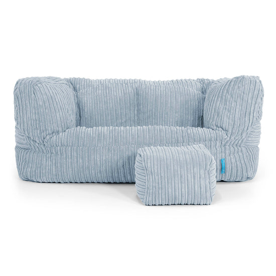 Albert Barnesofa-saccosekk 2-6 år - Kordfløyel Babyblå 02
