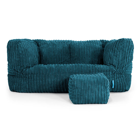 Albert Barnesofa-saccosekk 2-6 år - Kordfløyel Mørketurkis 02