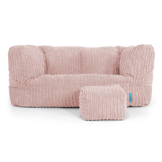 Albert Barnesofa-saccosekk 2-6 år - Kordfløyel Rødmerosa 02