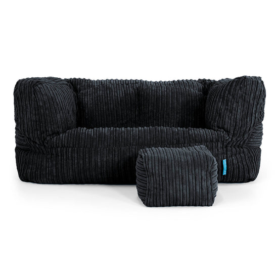 Albert Barnesofa-saccosekk 2-6 år - Kordfløyel Svart 02