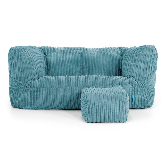 Albert Barnesofa-saccosekk 2-6 år - Kordfløyel Turkis 02
