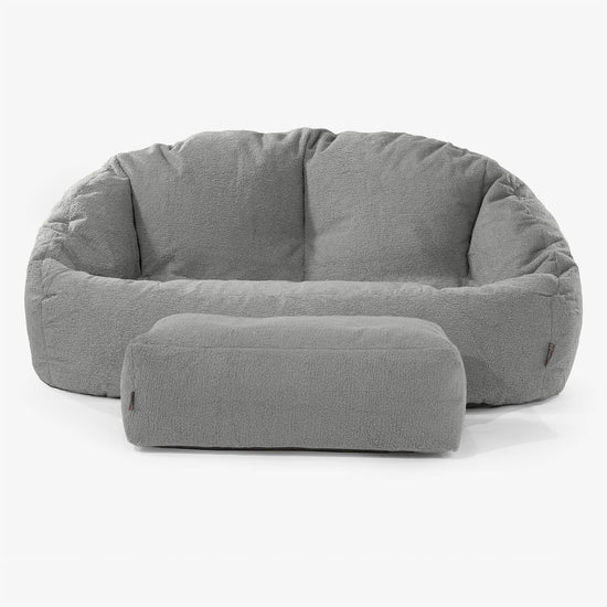 Bubble Sofa-saccosekk - Bouclé Grå 02
