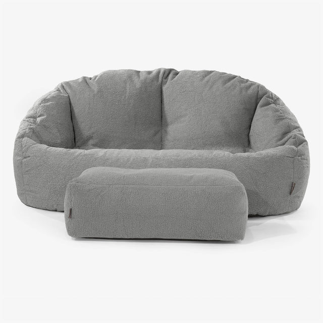 Bubble Sofa-saccosekk - Bouclé Grå 02