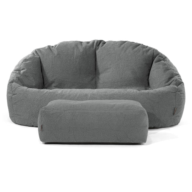 Bubble Sofa-saccosekk - Bouclé Grå 02