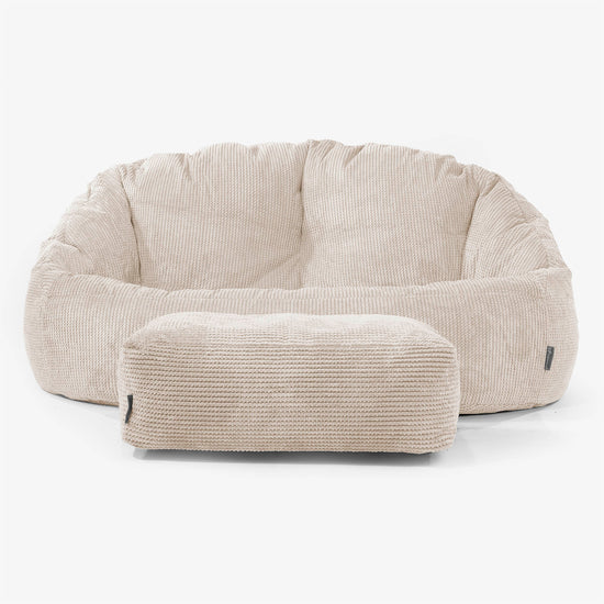 Bubble Sofa-saccosekk - Pom-pom Elfenben 02