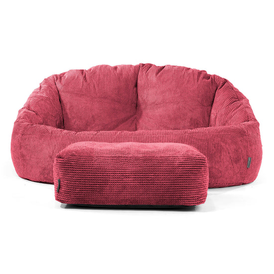 Bubble Sofa-saccosekk - Pom-pom Pastellrød 02