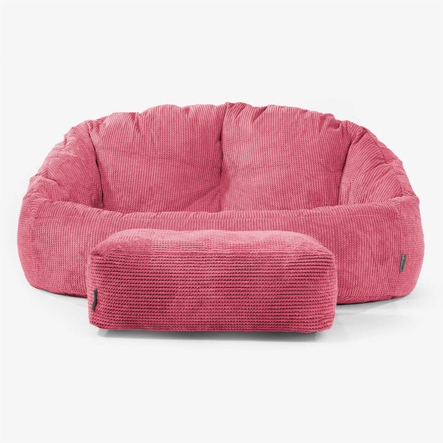 Bubble Sofa-saccosekk - Pom-pom Pastellrød 02