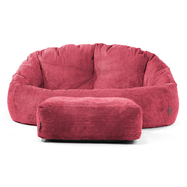 Bubble Sofa-saccosekk - Pom-pom Pastellrød 02