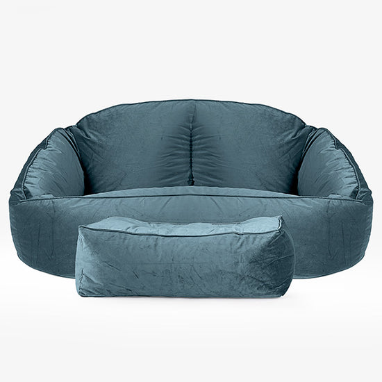 Bubble Sofa-saccosekk - Velvet Mørketurkis 02