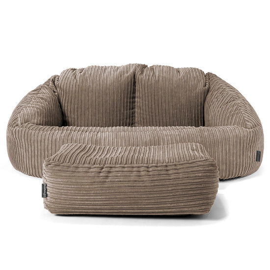 Bubble Sofa-saccosekk - Kordfløyel Duegrå 02