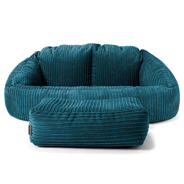 Bubble Sofa-saccosekk - Kordfløyel Mørketurkis 02