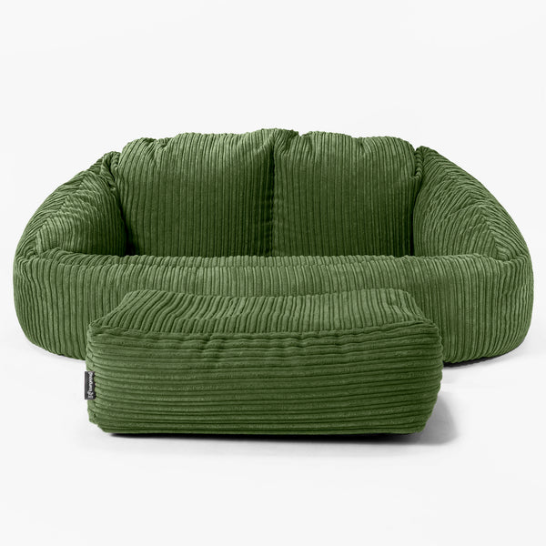 Bubble Sofa-saccosekk - Kordfløyel Skoggrønn 01