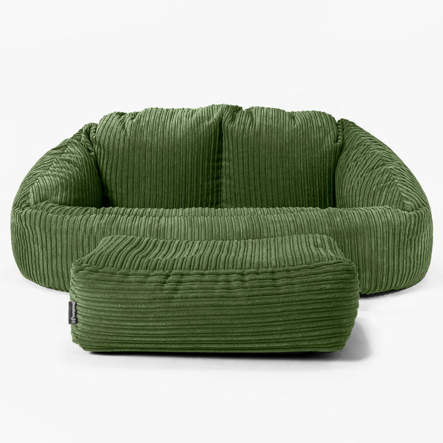 Bubble Sofa-saccosekk - Kordfløyel Skoggrønn 02