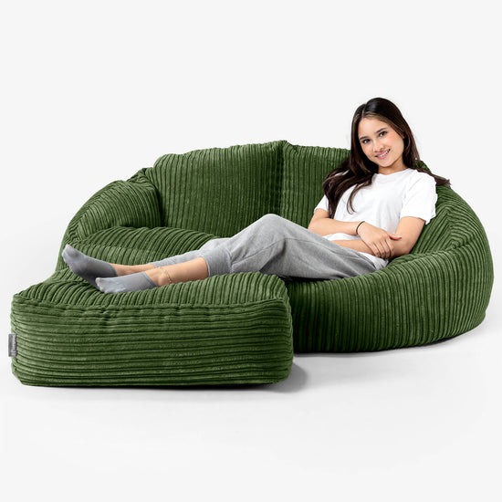 Bubble Sofa-saccosekk - Kordfløyel Skoggrønn 03
