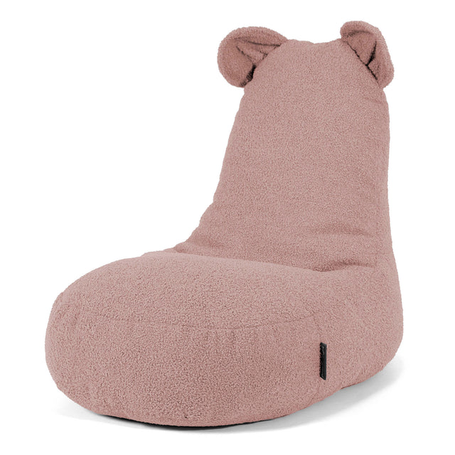 Dyreformet Saccosekk for Barn Bjørn 2-6 år - Bouclé Rosa 01