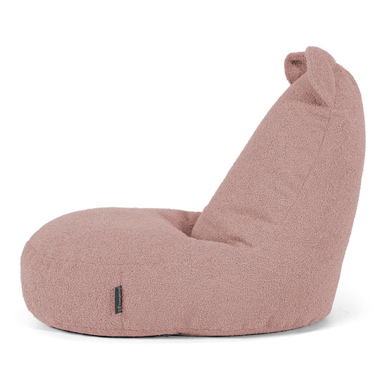 Dyreformet Saccosekk for Barn Bjørn 2-6 år - Bouclé Rosa 02