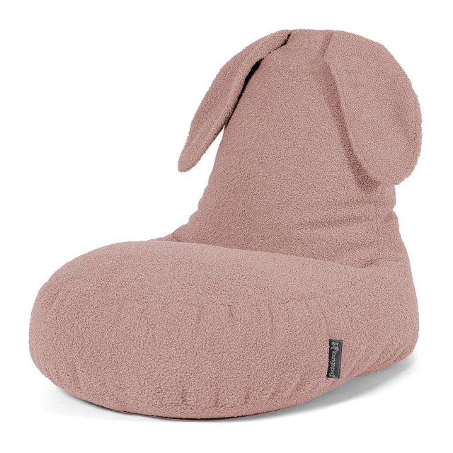 Dyreformet Saccosekk for Barn Kanin 2-6 år - Bouclé Rosa 01