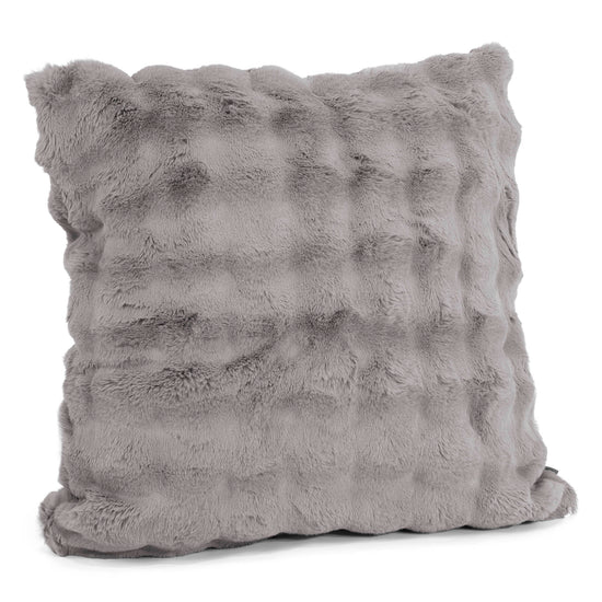 Ekstra Stor Putetrekk 70 x 70cm - Falsk Pels Boble Grå 02