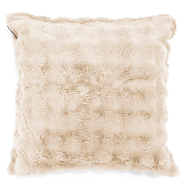 Ekstra Stor Putetrekk 70 x 70cm - Falsk Pels Boble Krem 01