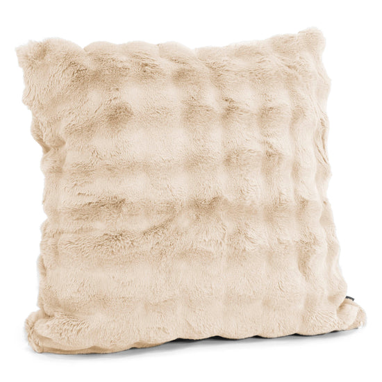 Ekstra Stor Putetrekk 70 x 70cm - Falsk Pels Boble Krem 02