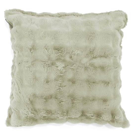Ekstra Stor Putetrekk 70 x 70cm - Falsk Pels Boble Salviegrønn 01