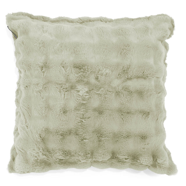 Ekstra Stor Putetrekk 70 x 70cm - Falsk Pels Boble Salviegrønn 01