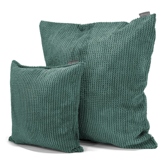 Ekstra Stor Putetrekk 70 x 70cm - Pom-pom Mosegrønn 02