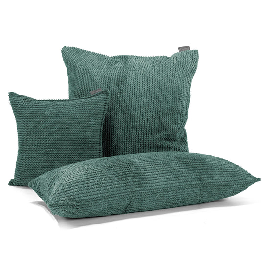 Ekstra Stor Putetrekk 70 x 70cm - Pom-pom Mosegrønn 04