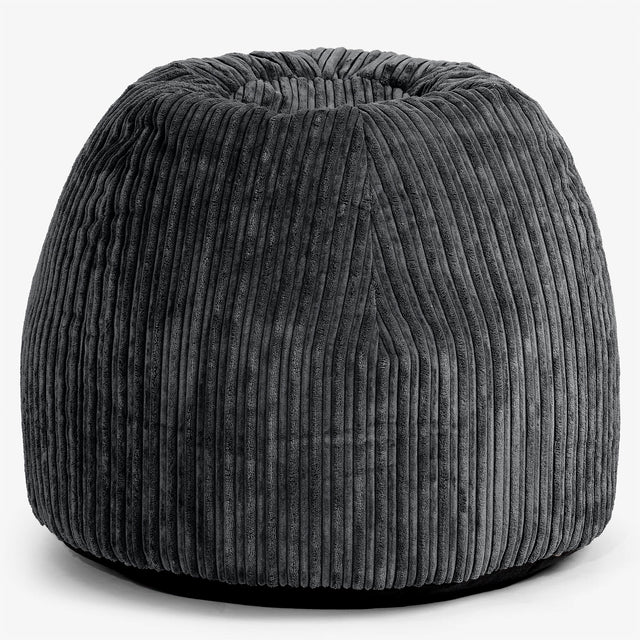 Ergonomisk Kontor-pouf Stol - Kordfløyel Svart - 01