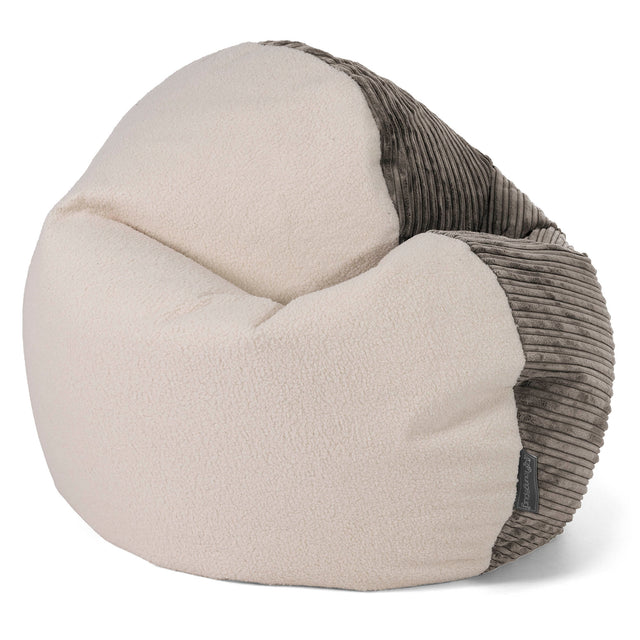 Flexforma Voksne Saccosekk - Bouclé & Kordfløyel Grafitt 01