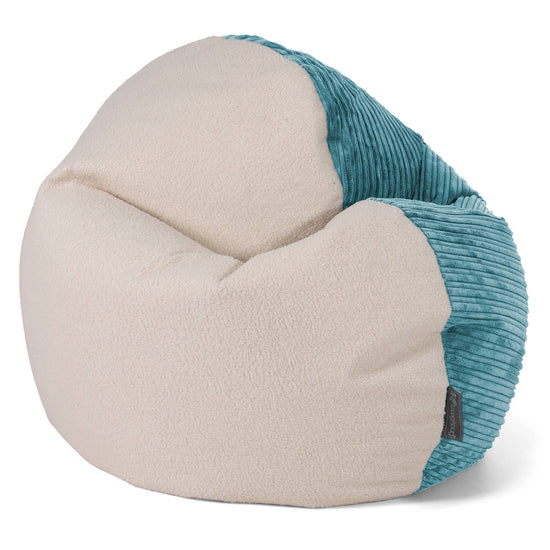 Flexforma Voksne Saccosekk - Bouclé & Kordfløyel Turkis 01