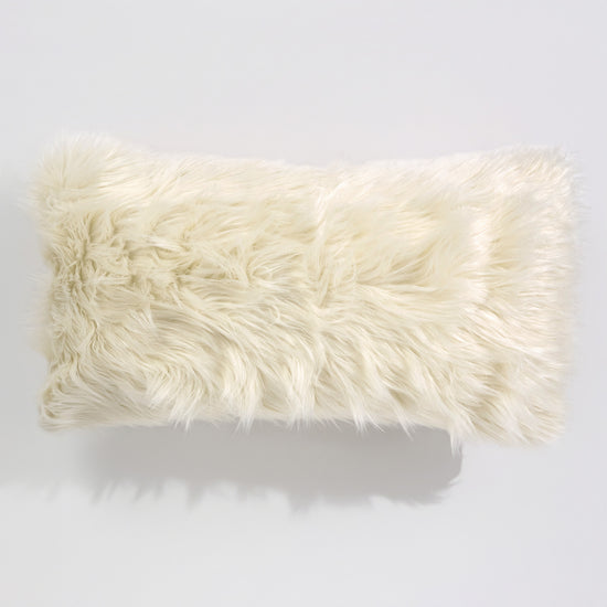 Gigant Rektangulær Putetrekk 40 x 70 cm - Mongolsk Fuskepels Krem 01