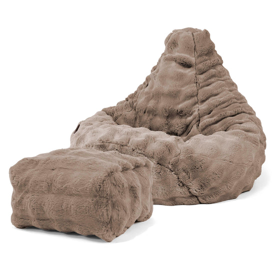 Hvilestol Saccosekk - Falsk Pels Boble Mink 01