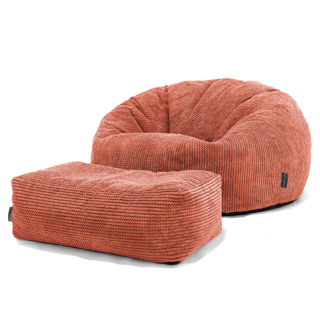 Klassisk Sakkosekk Sofa - Pom-pom Gresskaroransje 02