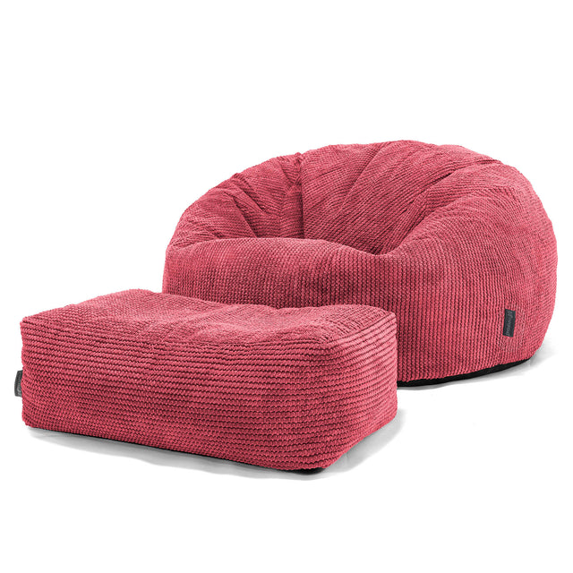Klassisk Sakkosekk Sofa - Pom-pom Pastellrød 02