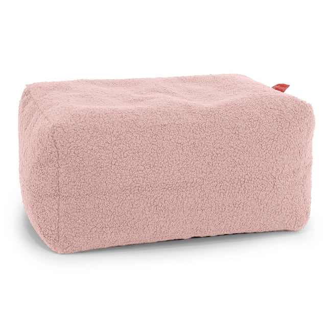 Liten Fotskammel - Bouclé Rosa 01
