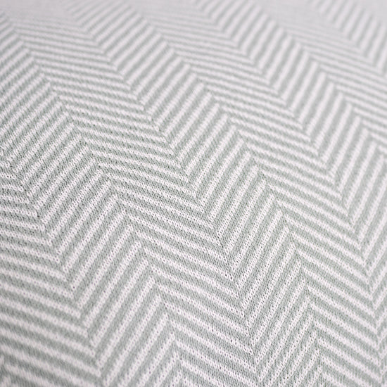 Liten Fotskammel - Strikket Sildebensmønster Andeggblå 03