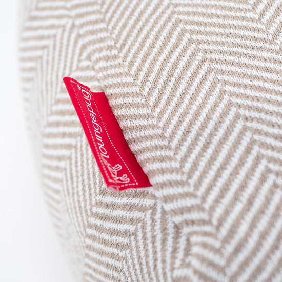 Liten Fotskammel - Strikket Sildebensmønster Stein 02