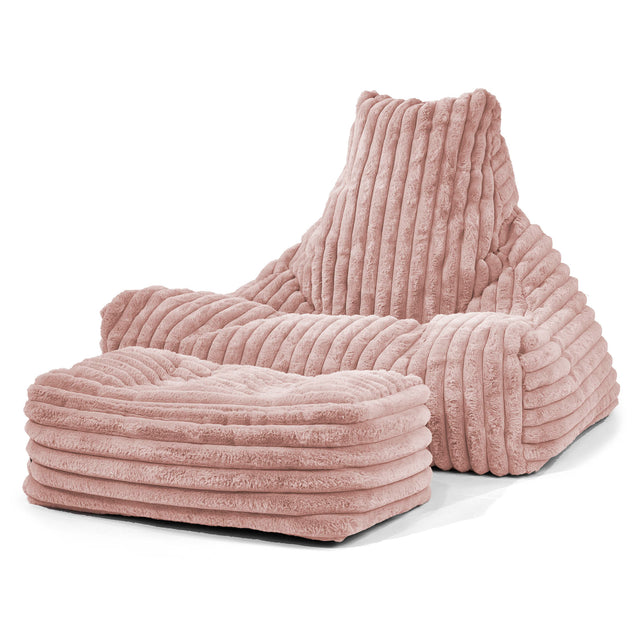 Lounge Saccosekk - Ultrabehagelig Kord Støvete Rosa 02