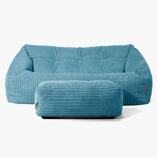 Maya Sakkosekk Sofa - Kordfløyel Turkis 02