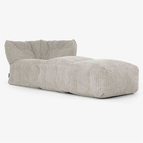 Modulsofa Saccosekk, Høyre Chaiselong - Kordfløyel Mink 01