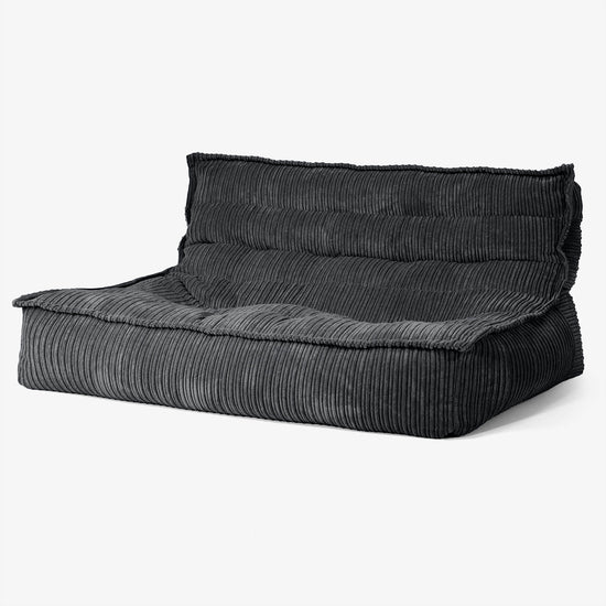 Oliver Gulvsofa Saccosekk - Kordfløyel Svart 02