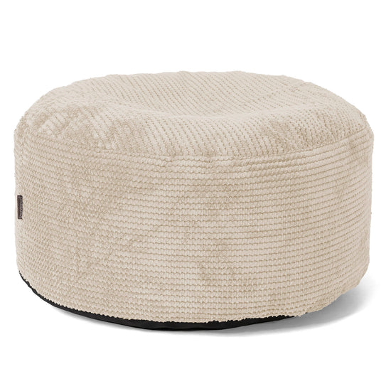 Ottoman Puff med Serveringsbrett - Pom-pom Elfenben - 02