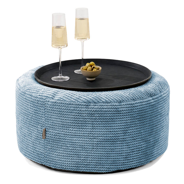 Ottoman Puff med Serveringsbrett - Pom-pom Himmel - 01