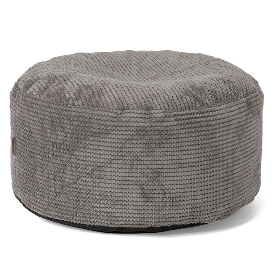 Ottoman Puff med Serveringsbrett - Pom-pom Koksgrå - 02