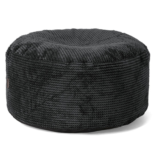 Ottoman Puff med Serveringsbrett - Pom-pom Svart - 02