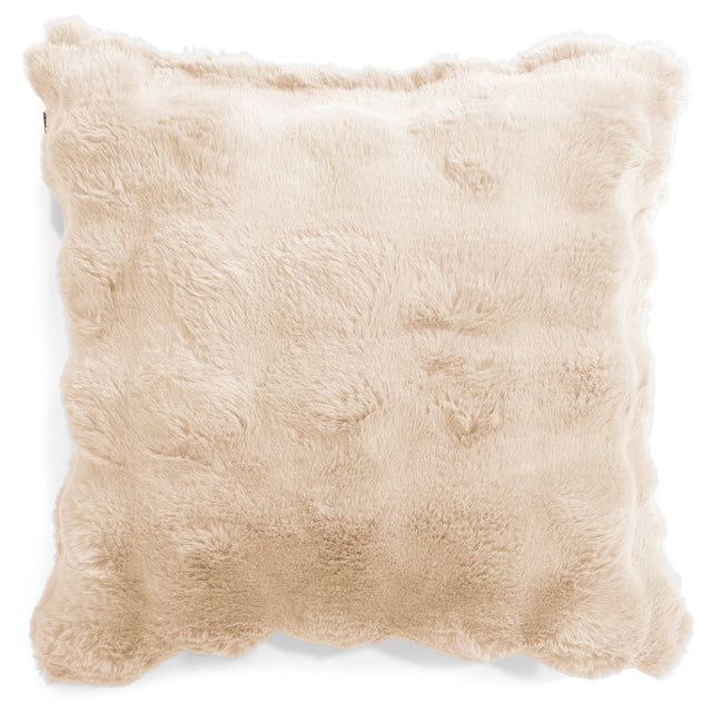 Putetrekk 47 x 47cm - Falsk Pels Boble Krem 01