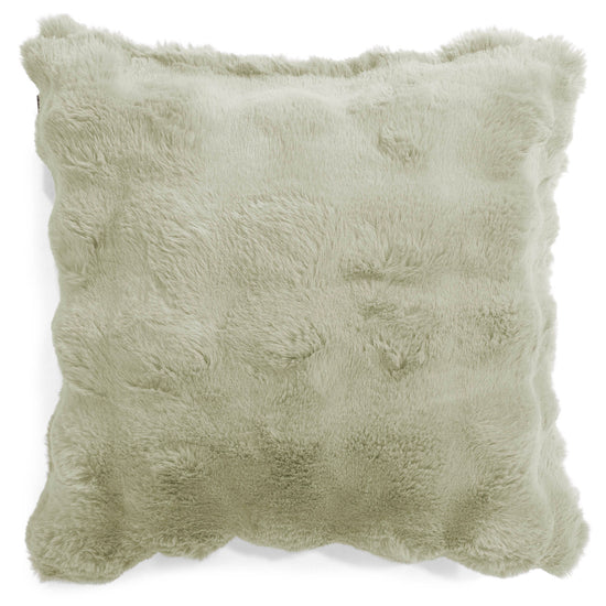 Putetrekk 47 x 47cm - Falsk Pels Boble Salviegrønn 01