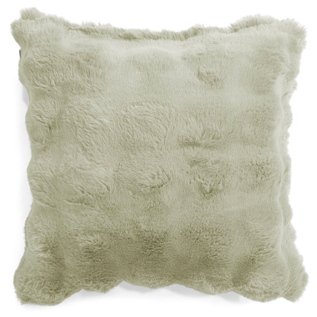 Putetrekk 47 x 47cm - Falsk Pels Boble Salviegrønn 01