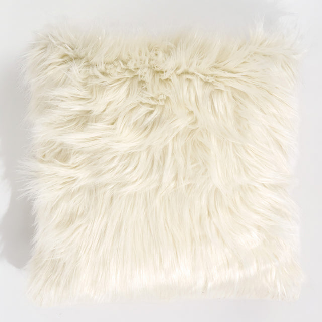 Putetrekk 47 x 47cm - Mongolsk Fuskepels Krem 01